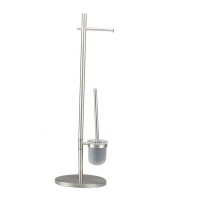 Free Standing Toilet Paper Holder Silver Tissue Industrial Bathroom Toilet Brush And Holder Set Stand Silver