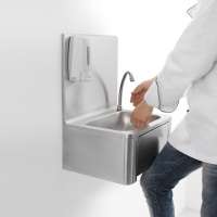 Stainless steel knee operate wash basin for hand cleaning