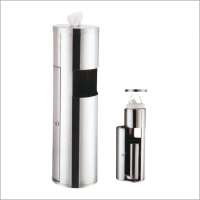 Floor Standing Gym Wet Wipes Dispenser, Upward Dispensing, Stainless steel Satin Finish