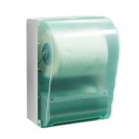 Hotel wall mounted  ABS plastic sensor cutting jumbo roll tissue holder automatic cut paper towel dispenser